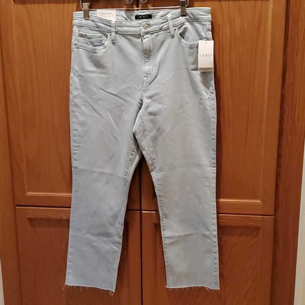 Ralph Lauren WOMEN'S ANKLE W/RAW HEM PANTS  14